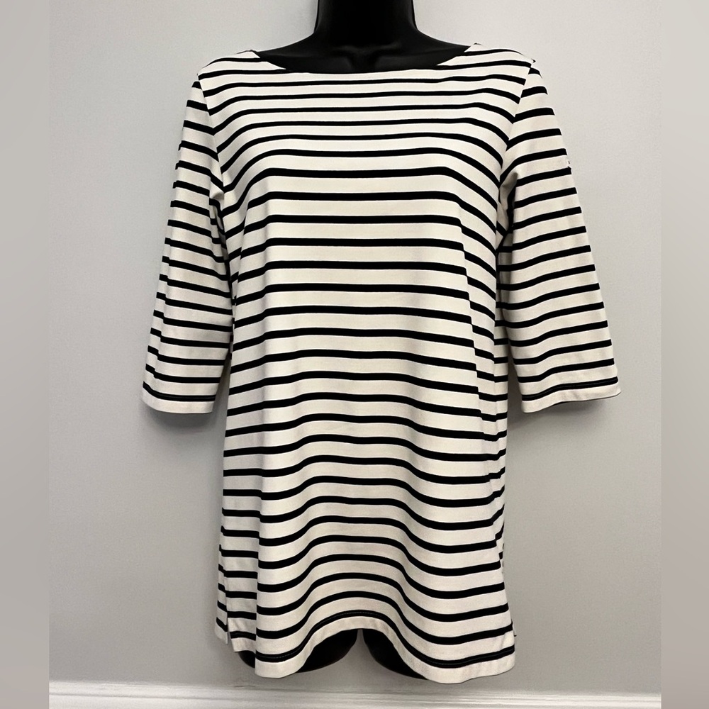Saint James Nautical Stripe 3/4 Sleeve Tunic, Size 6